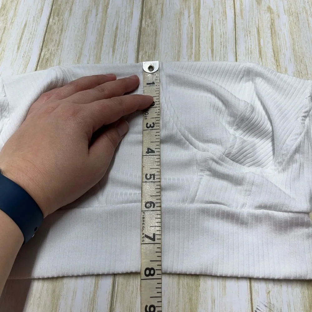 Emma & Sam White Ribbed Tube Top Size M - Picture 2 of 5